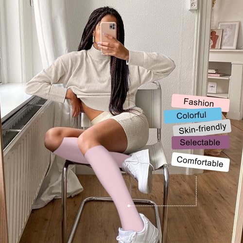 Image of Iseasoo 4 Pairs Compression Socks for Women Circulation-Best Support for Nurses,Running,Athletic,Travel