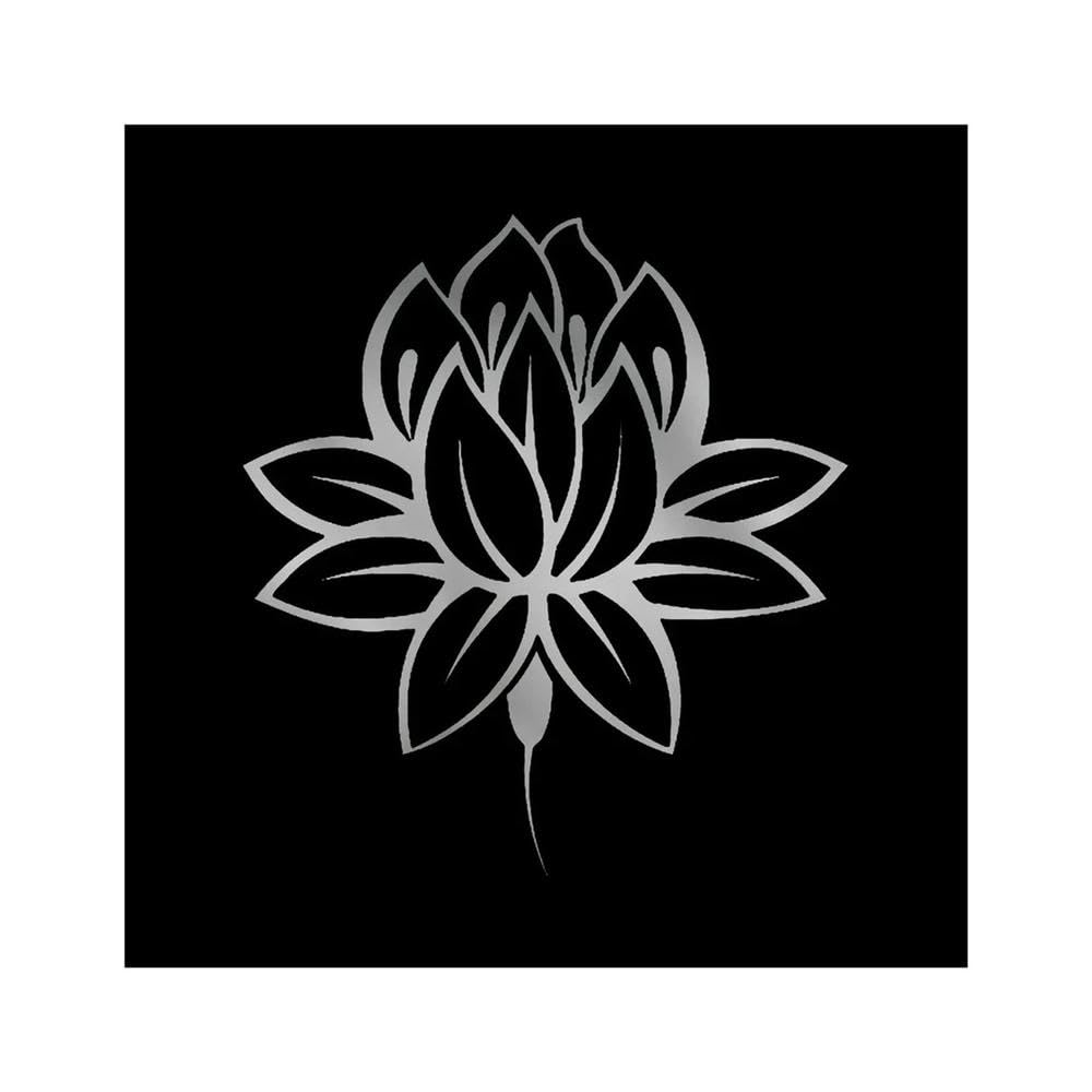 Auto Accessory Lotus Flower Buddhism Buddha Meditation Custom Stickers On Motorcycle(Silver,16cm)