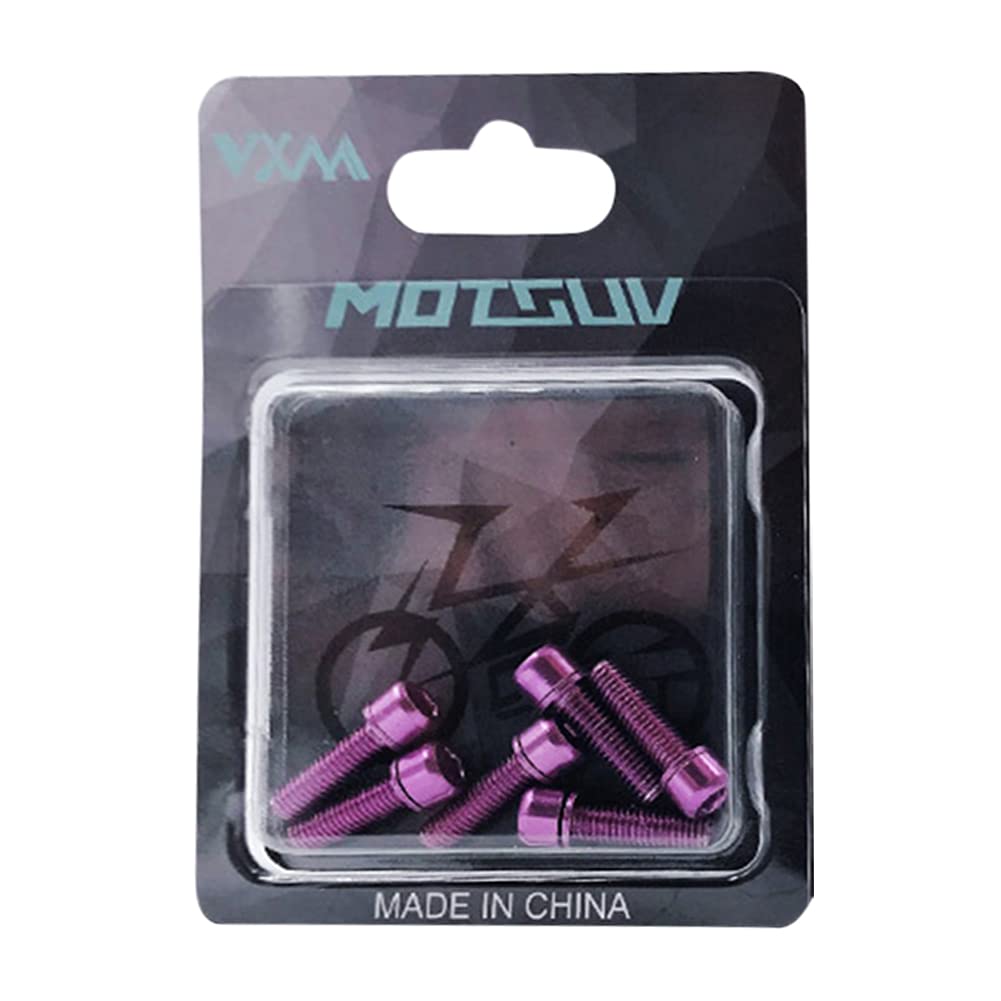 Silent Block M6 Bulloni Stelo Bicicletta In Titanio M5x16 Mm - Testa Conica Con Rondelle, 6 Pezzi, Per MTB E Bici Da Strada Accessori Bici Mountain Bike Road - Foto 5
