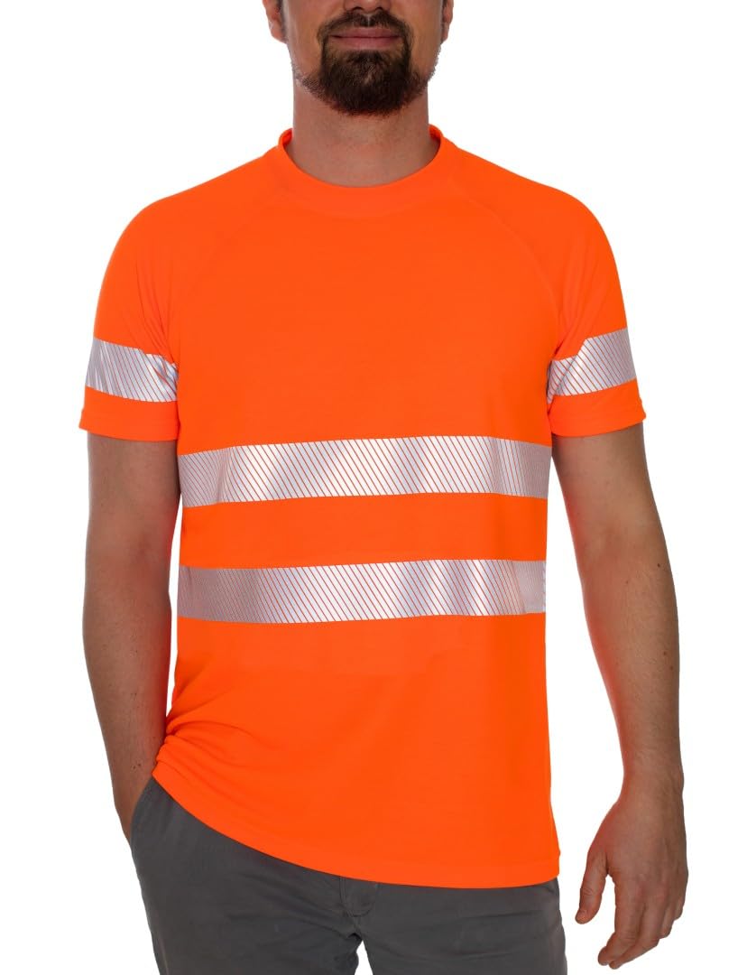 iQ-UV HIVI UV T-Shirt Langarm Hochsichtbar Kl.2 PSA Warnschutz Herren Orange