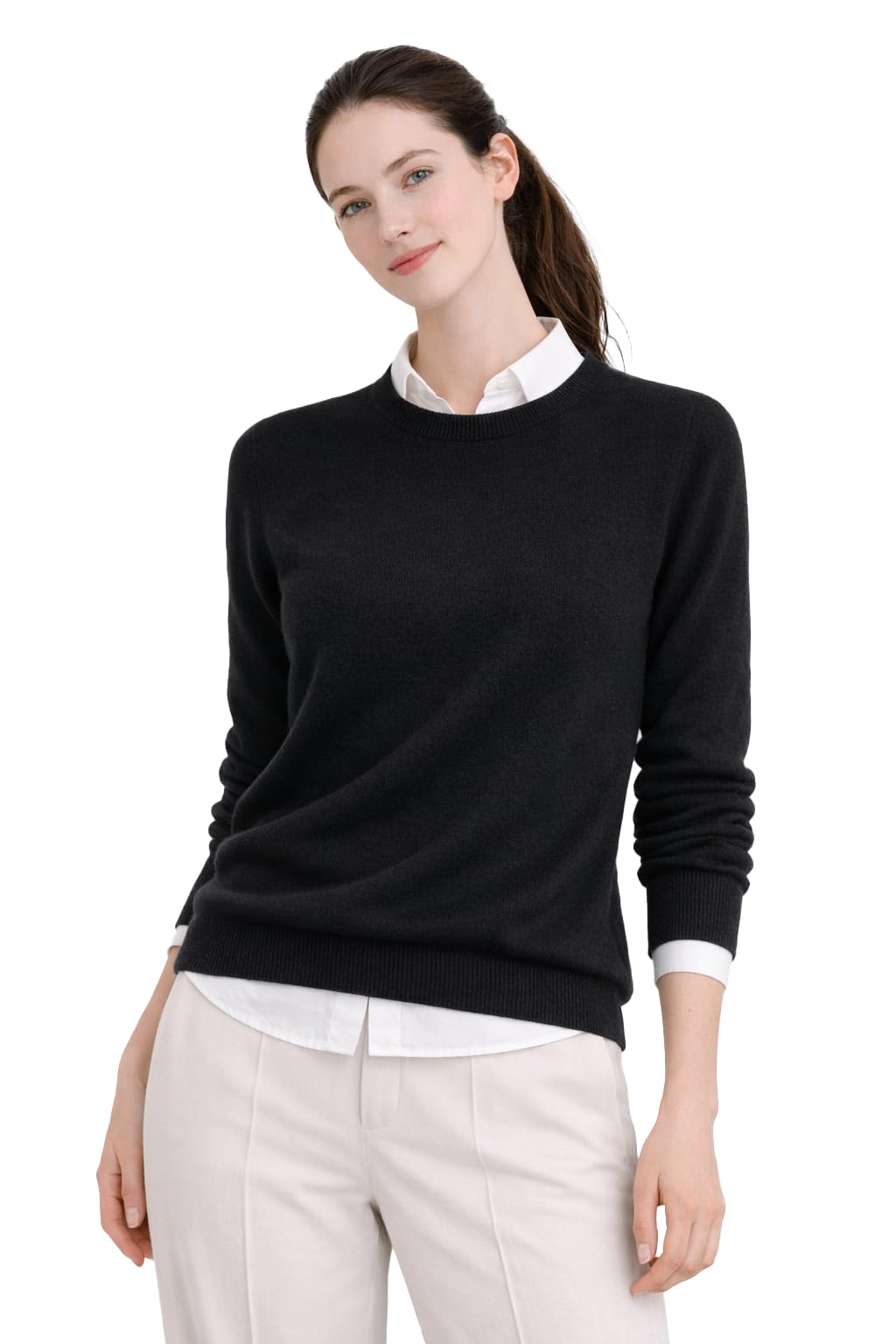 Cashmeren Basic Crewneck Cashmere Sweater
