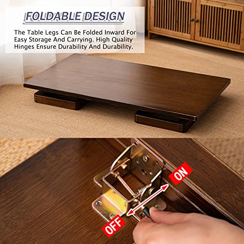 Table pliante robuste au style rustique pour salon et balcon - 4