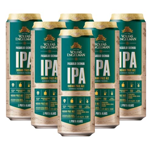 Reviews de Juegos básicos para preparación de cerveza artesana - solo los mejores. 49 Cerveza lituana Volfas Engelman IPA 6 latas de 568 ml