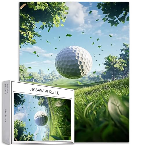 Flying Golf Ball Jigsaw Puzzle, 1000 Pieces, 27×20 Inches