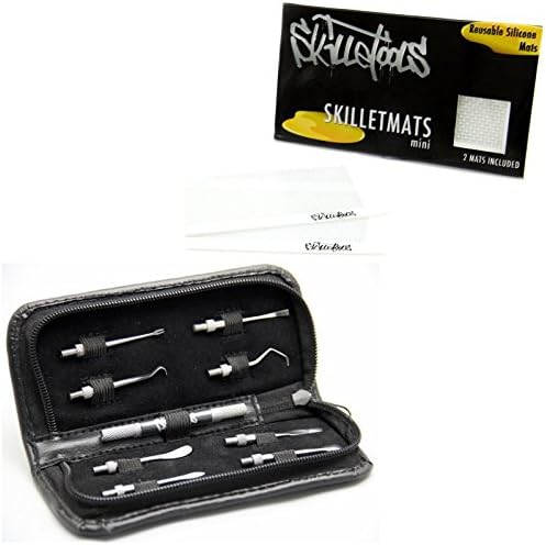 Skilletools Travel Kit + 2 Mini Silicone Mats Set Non-Stick Kit