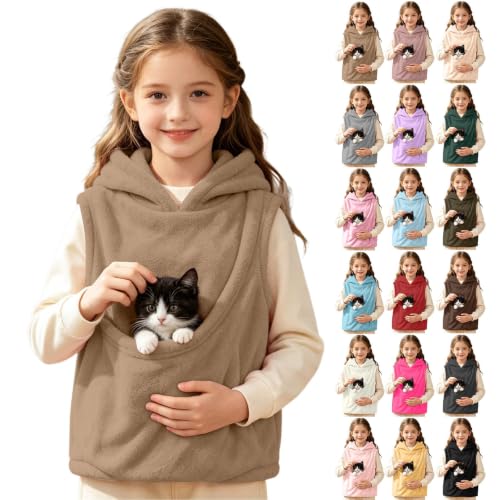 Hoodie With Pet Pouch,Hoodie With Dog Pouch,Pet Carrier Sweatshirt Khaki 140 - image 1
