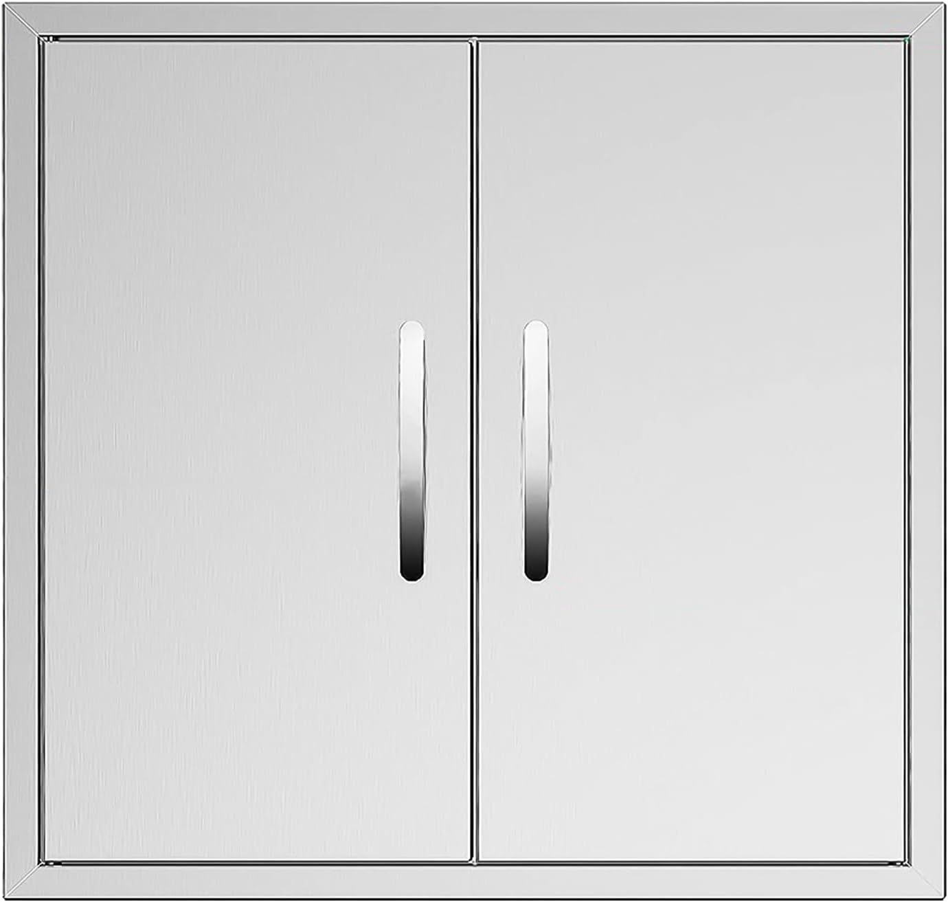 Outdoor Kitchen Doors 24W X 24H Inch Stainless Steel BBQ Access Door for Outdoor Kitchen Cabinet, Grill Station and BBQ Island