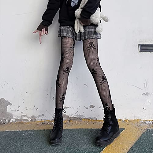 Medias 24 Estilos Medias Sexy Mujeres Muslo Medias de Cintura Alta Mallas Redes Pantimedias de Red Regalos para Damas (Negro M Talla única) (Negro H Talla única)