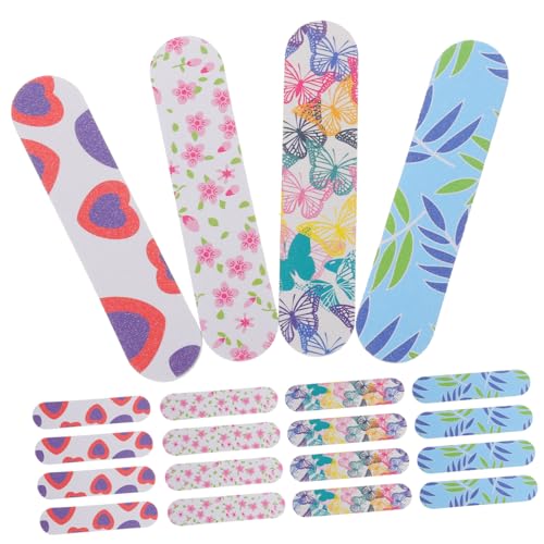 minkissy 40個 カラーネイルファイル nail clippers nail cutter マニ スポンジ マニ アートツール 愛 緩衝板 こする 葉っぱ 逃す チューリップ
