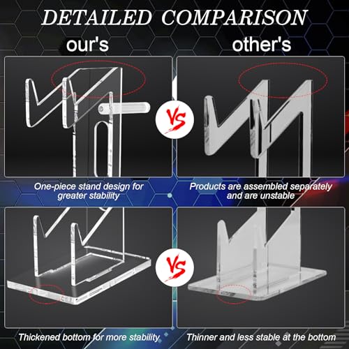 FYY Game Controller Holder 3 Tiers - Universal Dual Controller Stand Headphone Holder, Acrylic Clear Controller Display Stand Compatible with Nintendo Switch Xbox PS5 PS4, Desk Mounts for Controller - Image 5