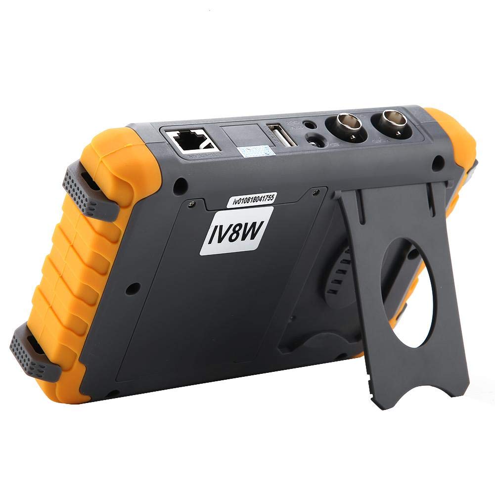 Probador de CCTV 4 en 1, CA 220V Alta resolución 5MP 5 Pulgadas TVI/AHD/CVI/CVBS CCTV Seguridad Analizador Cámara Analógica Lámpara LED Monitor de Video Coaxial HD con Entrada VGA/HDMI/Controlador PTZ