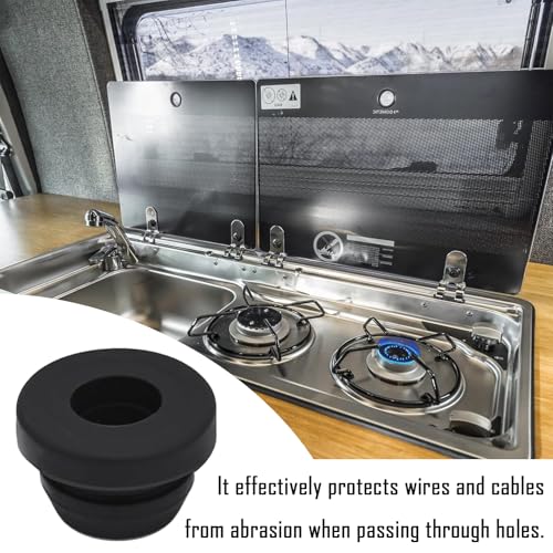 Topfträgergummis,Rostgummifüße Kompatibel mit Dogetic, Smev und Thetford,Gummifüße für Gasherde mit 5 mm Lochdurchmesser Hochtemperaturbeständig Gummistopfen für Wohnmobil Kochfeld,Gasherd (12 Stück)