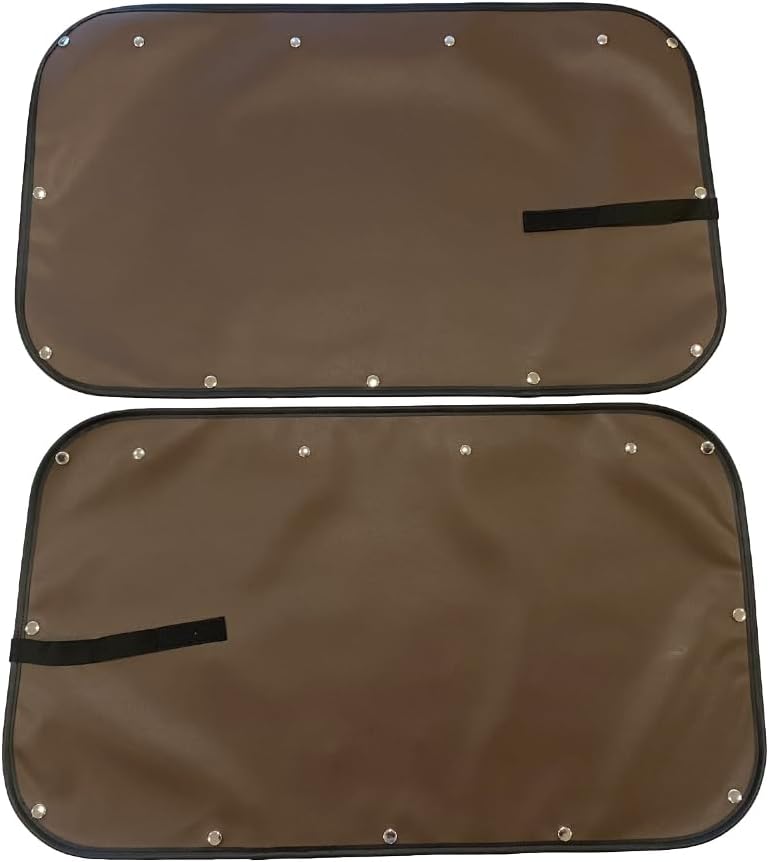 Generic Curtains Compatible with Peterbilt 379-389. Sleeper Window Curtains L+R. Window Covers. (Gray), P379V