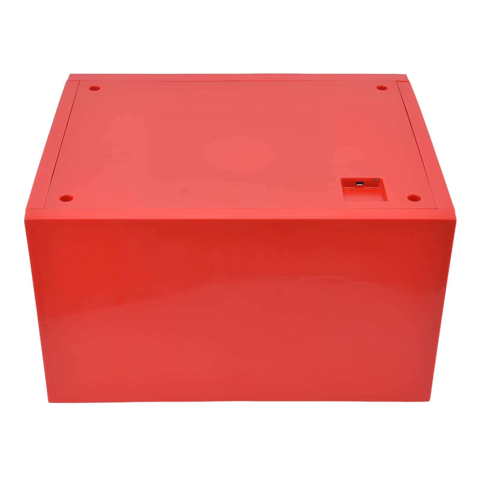 Caja de zapatos LED con Control de voz, puerta transparente, vitrina de almacenamiento para zapatillas, para centro comercial en casa (Roja)