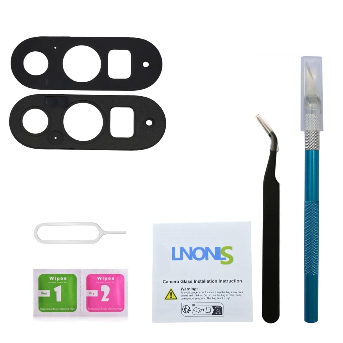 Pixel 9 Pro XL Rear Back Camera Glass Lens Replacement for Google Pixel 9 Pro XL with Adhesive Preinstalled and Repair Toolkit (Pixel 9 Pro XL)