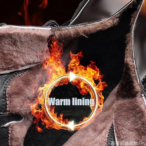 Men's Genuine Leather Lace-Up Platform Chukka Boots Fashion Mirror High Top Side Zipper Lug Sole Combat Boots Outdoor Anti-Slip Four Seasons Booties4