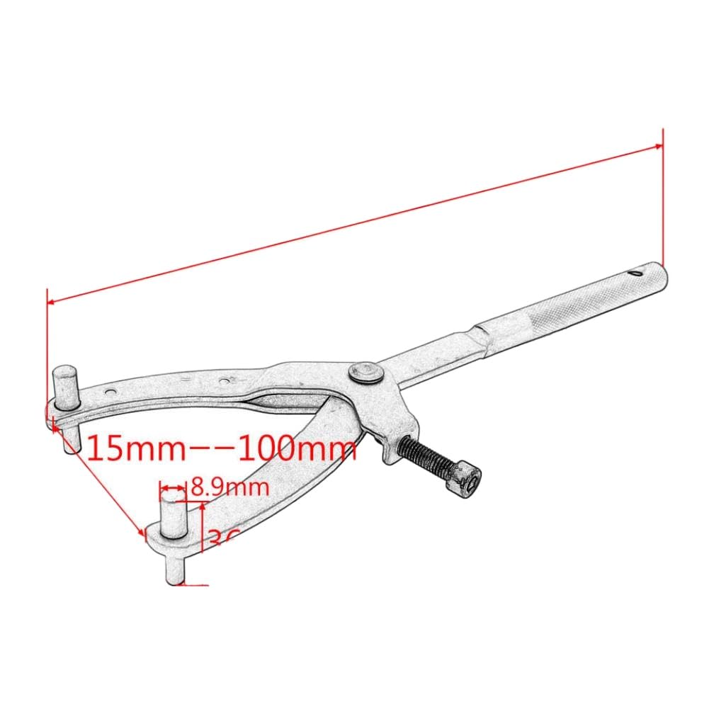Utensile di Bloccaggio per Rimozione Volano Puleggia Corona Variatore Universale Compatibile con Moto Scooter ATV