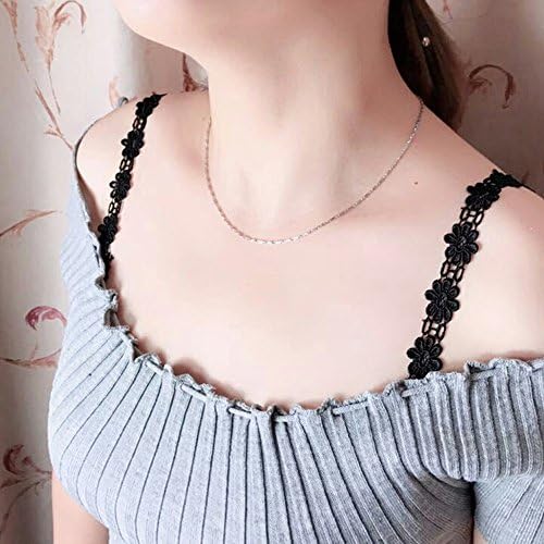 Metyou 3Pairs Bra Straps Flower Lace Adjustable Underwear Bra Strap Replacement Shoulder Strap for women
