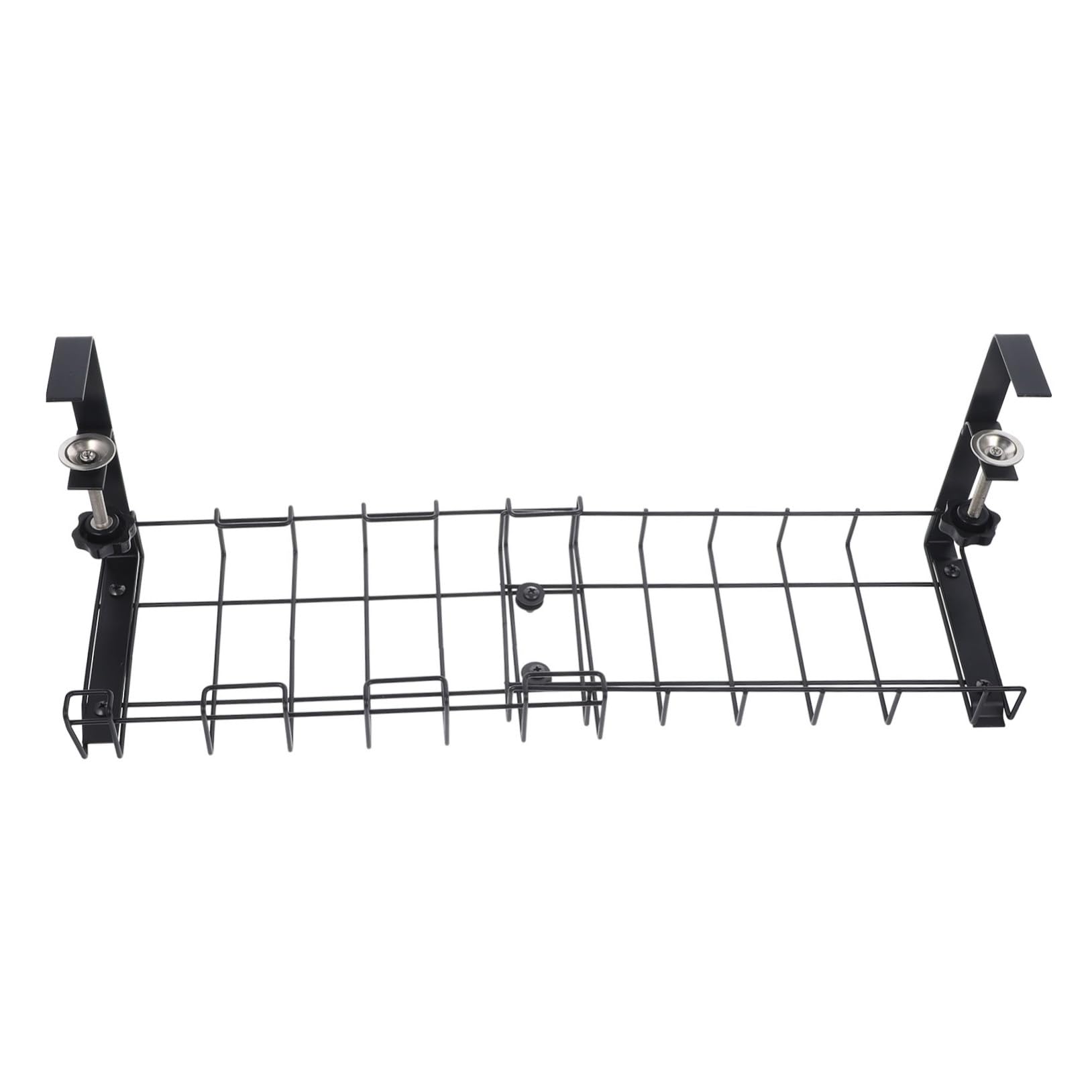 Organizador de Cables para Escritorio Bandeja de Gestión de Cables bajo Mesa Soporte Compacto para Ordenar Regletas y Adaptadores Oficina sin Necesidad de Taladro Color Negro