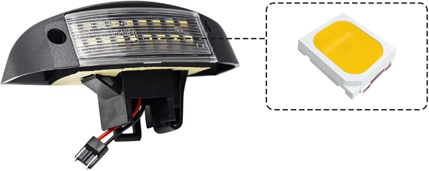 Car Plate Light Compatible with C&itroen for Jumpy for Relay for Dispatch 1994-2006 License Number Plate Lights 1303499808 1303499070 9645268380 6340A8 6340C8