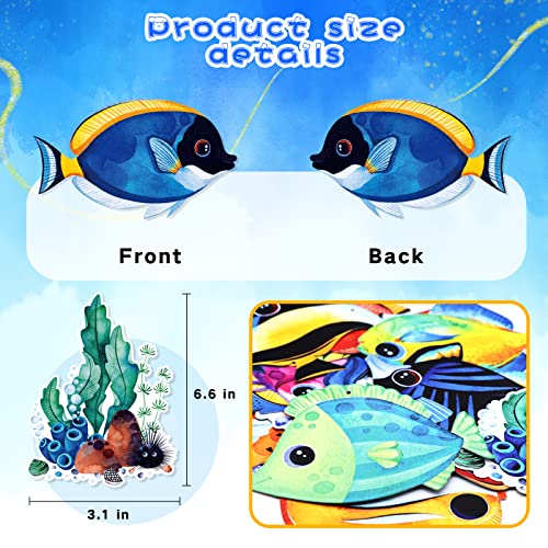 Tropical Fish Hanging Swirls 30 Pack Foil Ceiling Hanging Swirls Streams Banner Decorations Garland For Kids Under The Sea Ocean Baby Shower Celebrating Events Birthday Party Supplies Room Wall Decor #TOP4