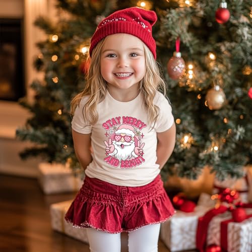 Toddler Girl Christmas Shirt Kids Ugly Xmas Tshirt Cotton Short Sleeve Tee Top 2-10 Years3