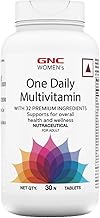 GNC Women's One Daily Multivitamin - 32 Premium Ingredients with Vitamin C, Biotin, Collagen & Antioxidants | Boosts Immunity & Energy | Improves Skin, Hair, Nails & Eye Health | 30 Tablets
