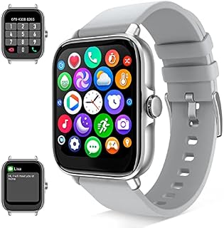 Smart Watch [Answer/Make Call], 1.7" Smartwatch Bluetooth Call with Pedometor/Heart Rate/Blood Oxygen Monitor/28 Sports Modes, Men Women Activity Tracker Watches for iphone iOS Android Compatible