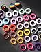 Jewseen 20Pcs Silicone Tunnels Random Colors Silicone Gauges Double Flared Ear Tunnels Flexible Ear Gauges 6g-1''