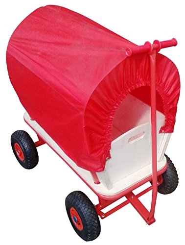 Varan Motors - TC1812M Carrello vagone per bambini, carrello di trasporto in legno con telo, carico...