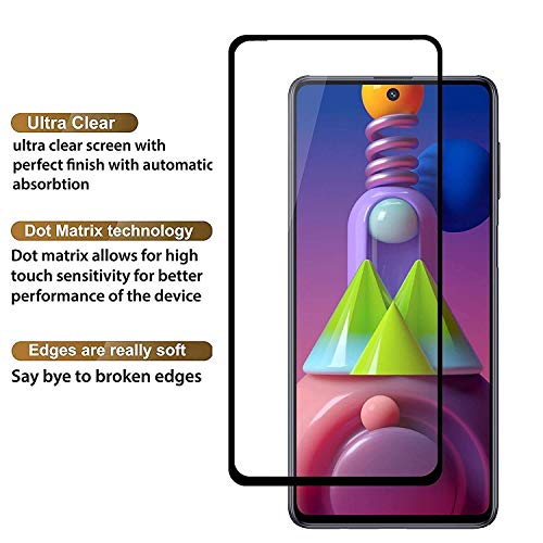 Image of HD Tempered Glass Screen Protector Compatible For Samsung Galaxy F52 5G With Edge To Edge Coverage And Easy Installation Kit