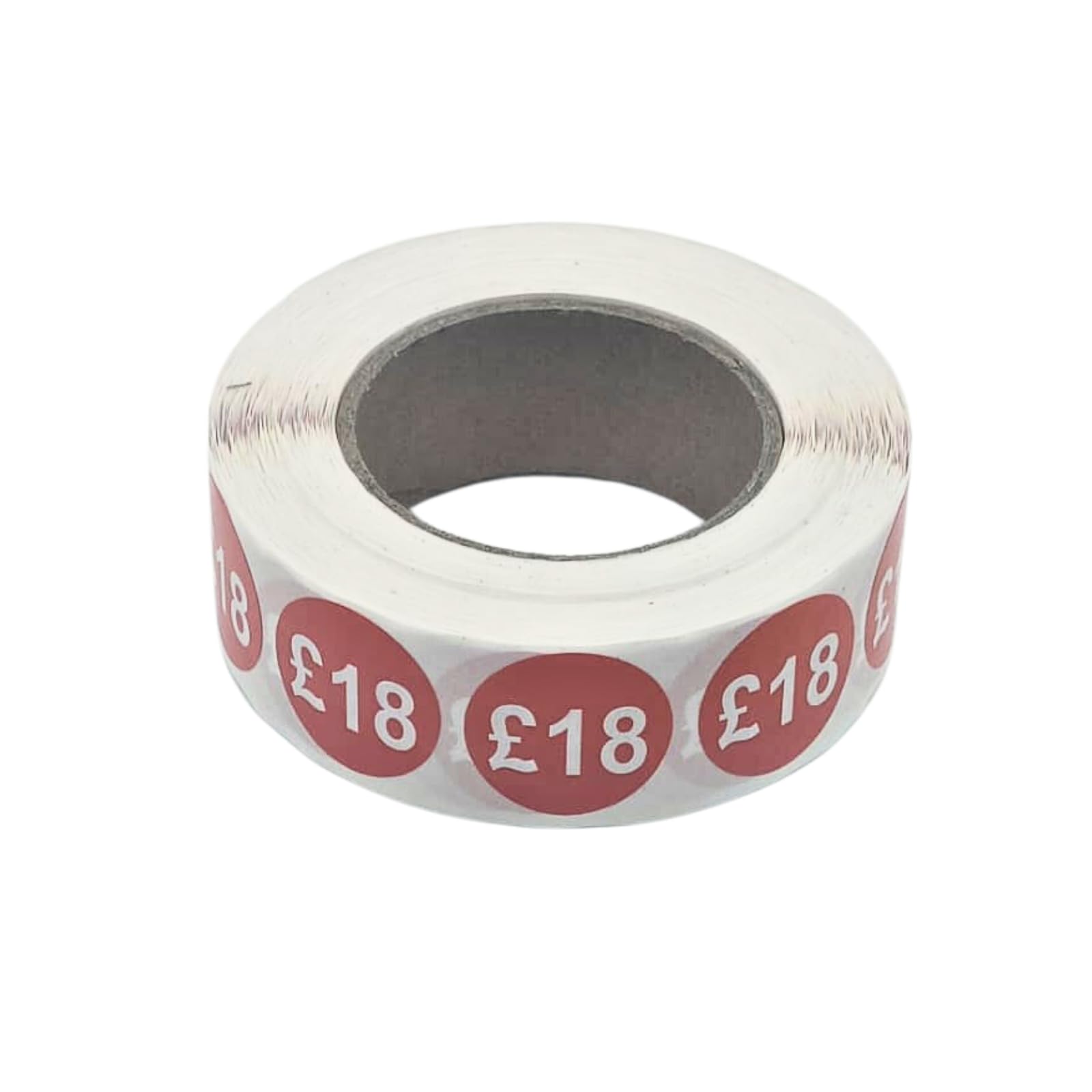 1000x 25mm £1-£30 Red Price Self Adhesive Stickers Sticky Labels for Retail Display (£18) — image 1