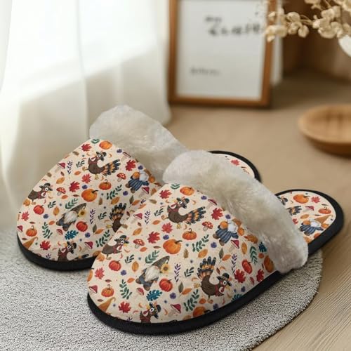 Flashideas Slippers for Women Retro Soft Fuzzy Slippers Couple Casual Fluffy Slippers for Indoor and Outdoor2