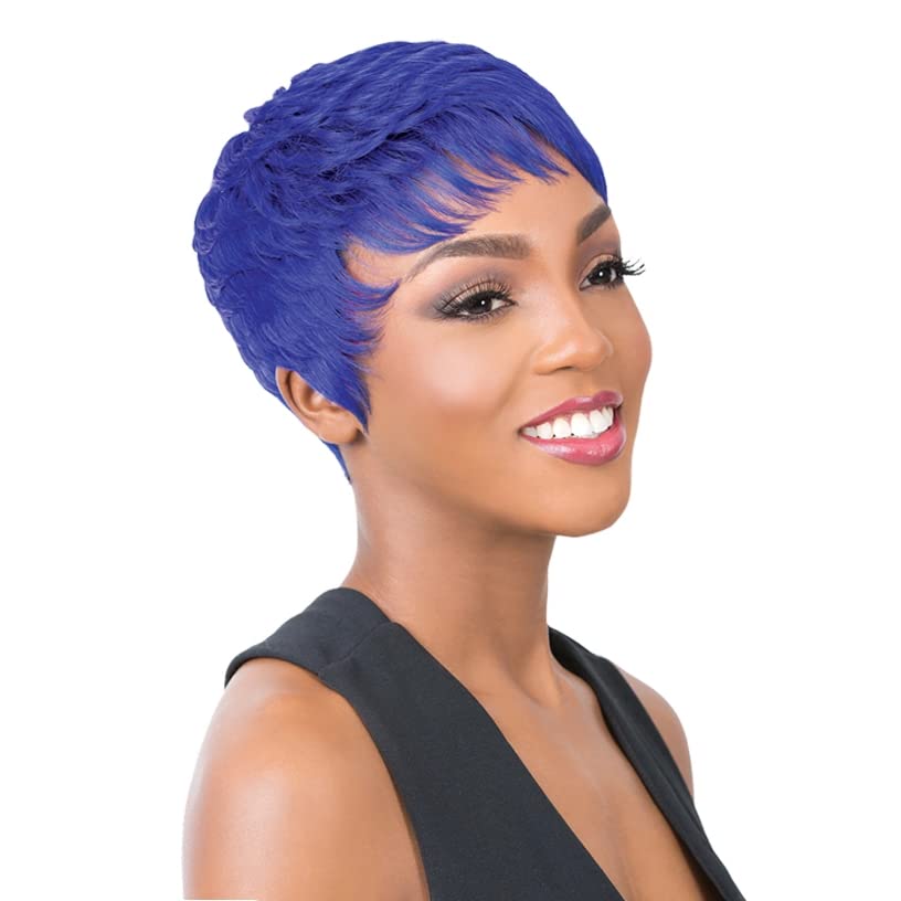 It's a Wig Iron Friendly, Fixie Cut Wigs with Wispy Bang, Long Nape for Full Cap Coverage - SUPER CUTE (ICE MINT)
