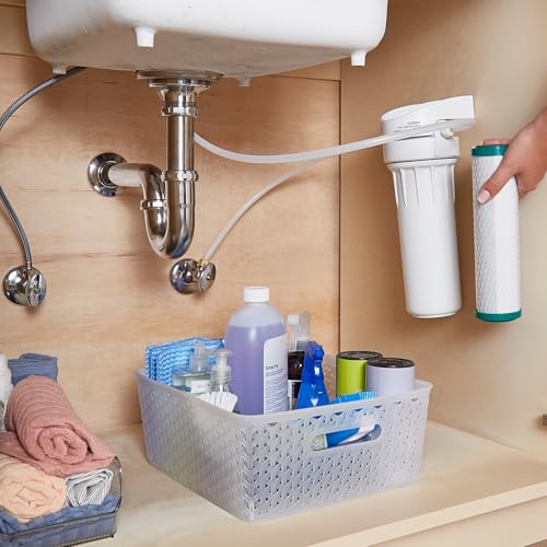 Image of GE Single Stage Drinking Water System Replacement Filter, Fits GX1S01R Under Sink Filtration System, Replace Every 6 Months, FXUVC