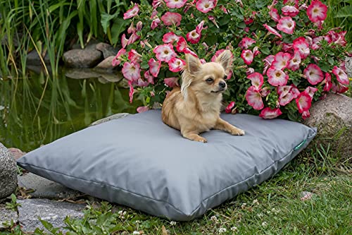 4L Textil ZOE Hundekissen waschbar mit Bezug und Reißverschluss Hundekissen Grosse Hunde Hundematte Liegekissen für Hunde waschbares Hundebett Grosse Hunde (60x50 cm, Dunkelgrün)