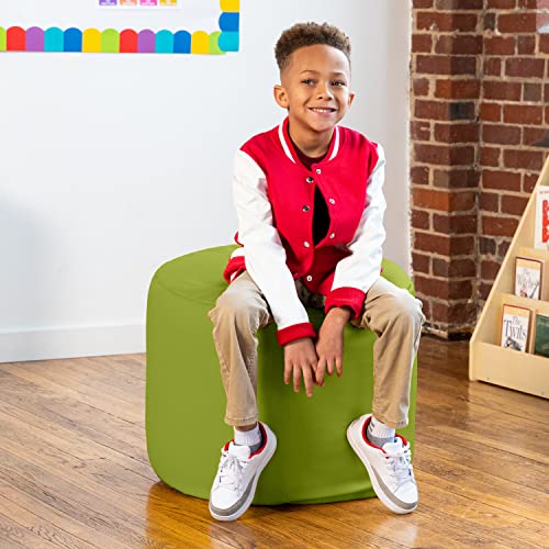 Jaxx Mallo Modular Pouf Classroom Bean Bag Seat, Premium Vinyl - Green