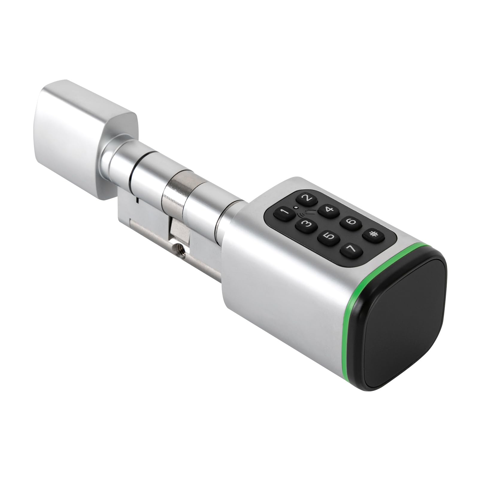 Serratura elettronica per porta, serratura intelligente con app, codice digitale, chiave e chiave, Smart Lock, lunghezza del cilindro regolabile, per porte da 35-45 mm