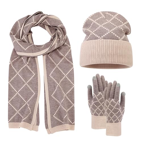 Ensemble écharpe bonnet gant homme en tricot doux et chaud