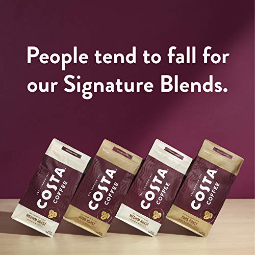 Costa Coffee Whole Bean Coffee, Medium Roast, 2 bags (12oz each), Rainforest Alliance Certified
