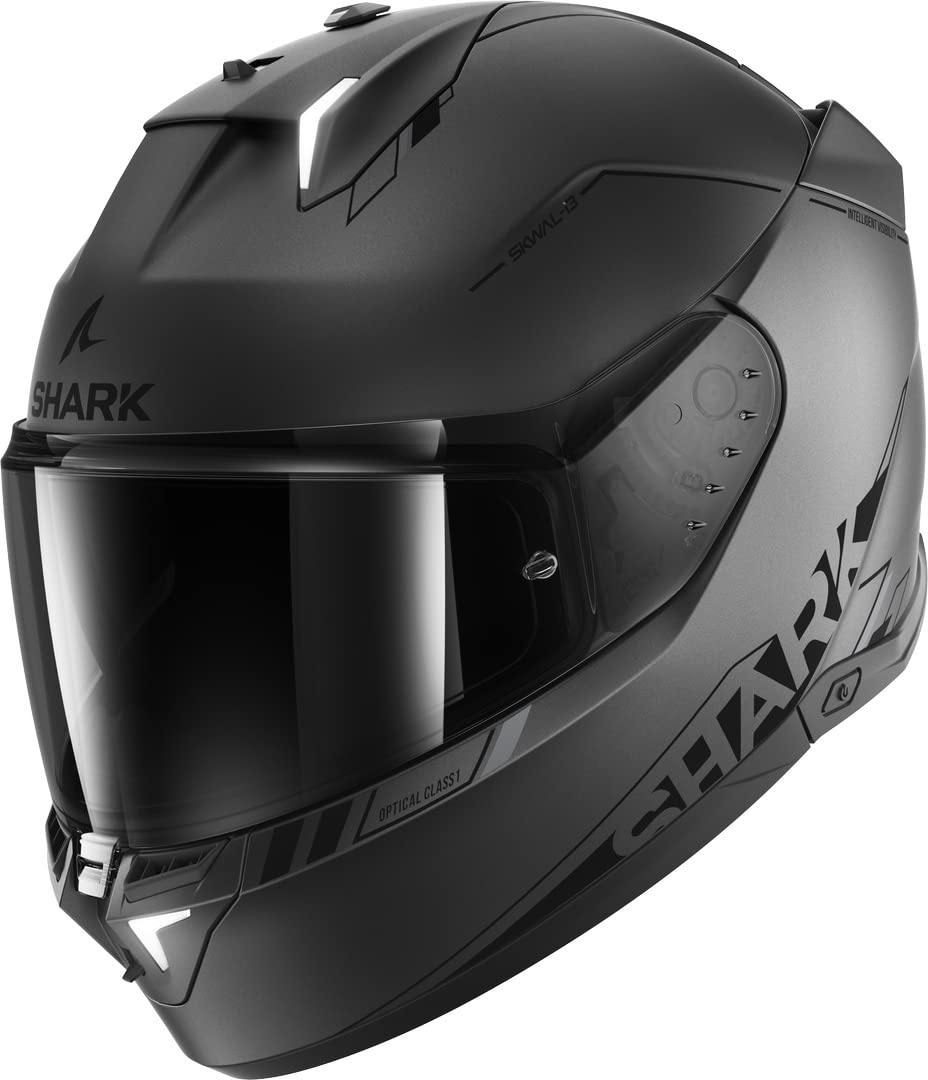 Shark, Casco Moto Integral SKWAL i3 Blank SP Grey / Black AKS, S
