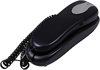 Vista 2 de Teléfono de color negro delgado para pared o escritorio con memoria