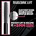 L'Oreal Paris Telescopic Lift Mascara, Lengthening and Volumizing Eye Makeup, Lash Lift with Up to 36HR Wear, Washable, Blackest Black, 0.33 Fl Oz