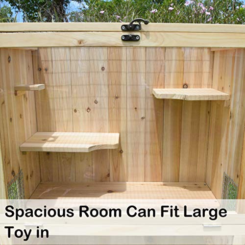 Wooden-Indoor-Chinchilla-Ferret-Cage-Small-Animals-House-Multi-Storey-with-Glider-Pet-Home-for-Hamsters-Size-L-254-W-1575-H-292-Inches-Enclosure