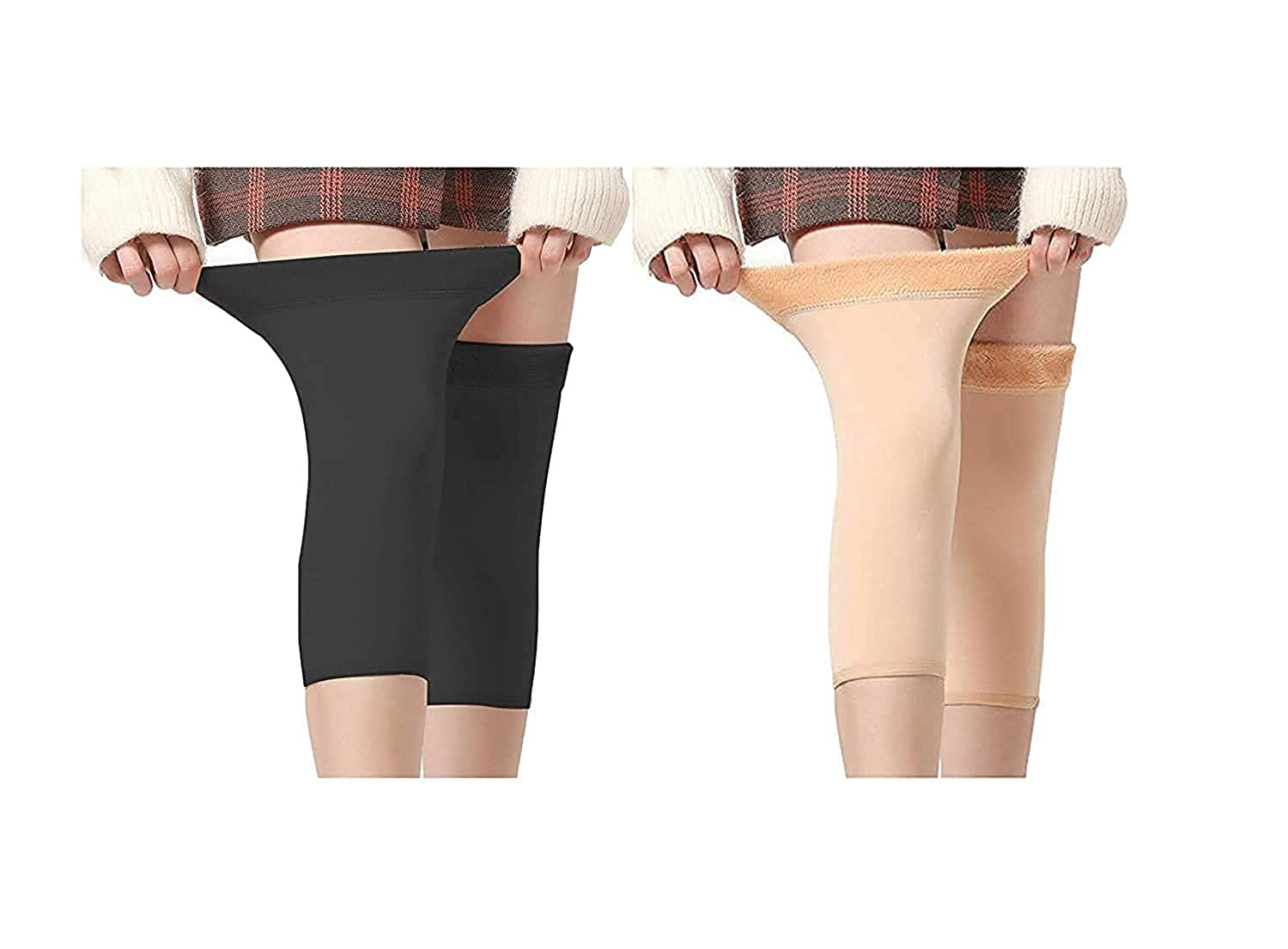 Arm sleeves Knee support leg warmer woolen fleece for winter (BLACK+NUDE) (B0BLQGN83L) Amazon Price History, Amazon Price Tracker