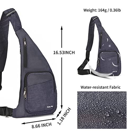 Image of Seoky Rop Sling Bag Slim Personal Purse Pocket Small Crossbody Chest Bag | Lightweight,Ultra Thin,Water Resistance,Anti-pickpocketing,Anti-Thief,Travel Purses,Small Sling Bag,Travel Workout