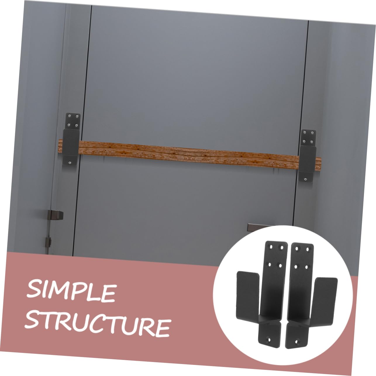 Angoily Supports de Barricade pour Porte de Sécurité en Acier, Forme en U, Robustes, Noirs, pour Garage et Entrepôt