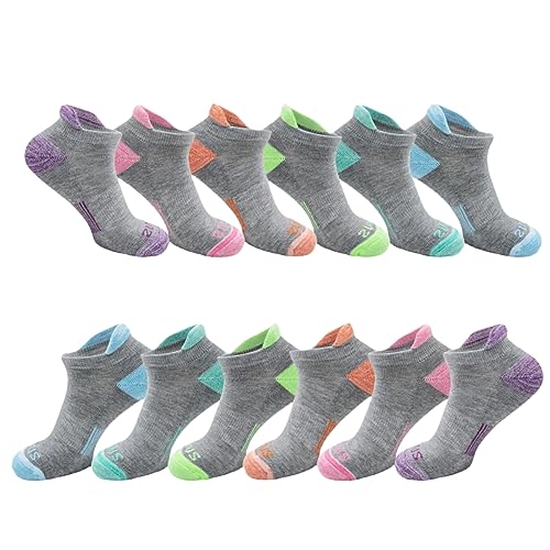 6 Pairs Women's Ankle Socks for Running Athletic Workout No Show Socks Soft Cushioned Low Cut Tab Socks,Multicolored4