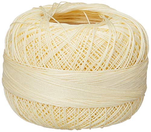 Hilo de algodón Lizbeth Size 80 184 yd 10 g Amarillo miniatura 1