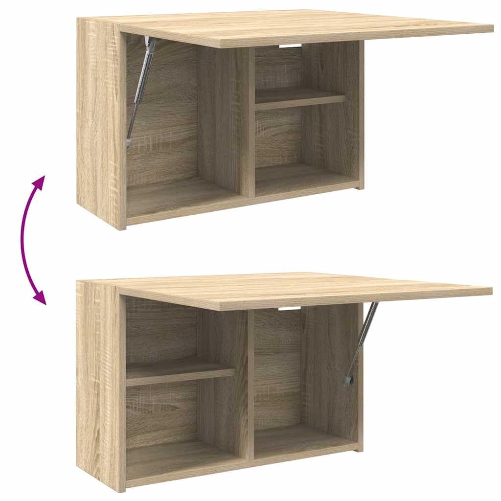 vidaXL Mobile da Bagno Rovere Sonoma 60x25x40 cm in Legno Multistrato, Armadio a Muro da Bagno, Armadio da Bagno a Muro, Armadio da Bagno a Parete